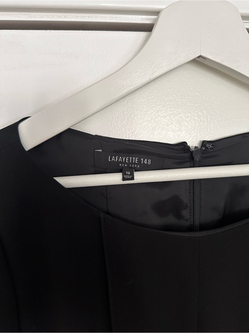 Lafayette 148 New York Black A-Line Dress Size 12 - Picture 2 of 8